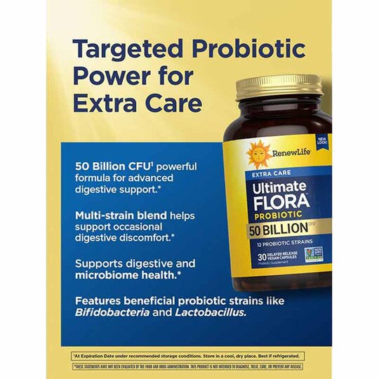 Ultimate Flora Probiotic 50 Billion Extra Care Formula, RNL